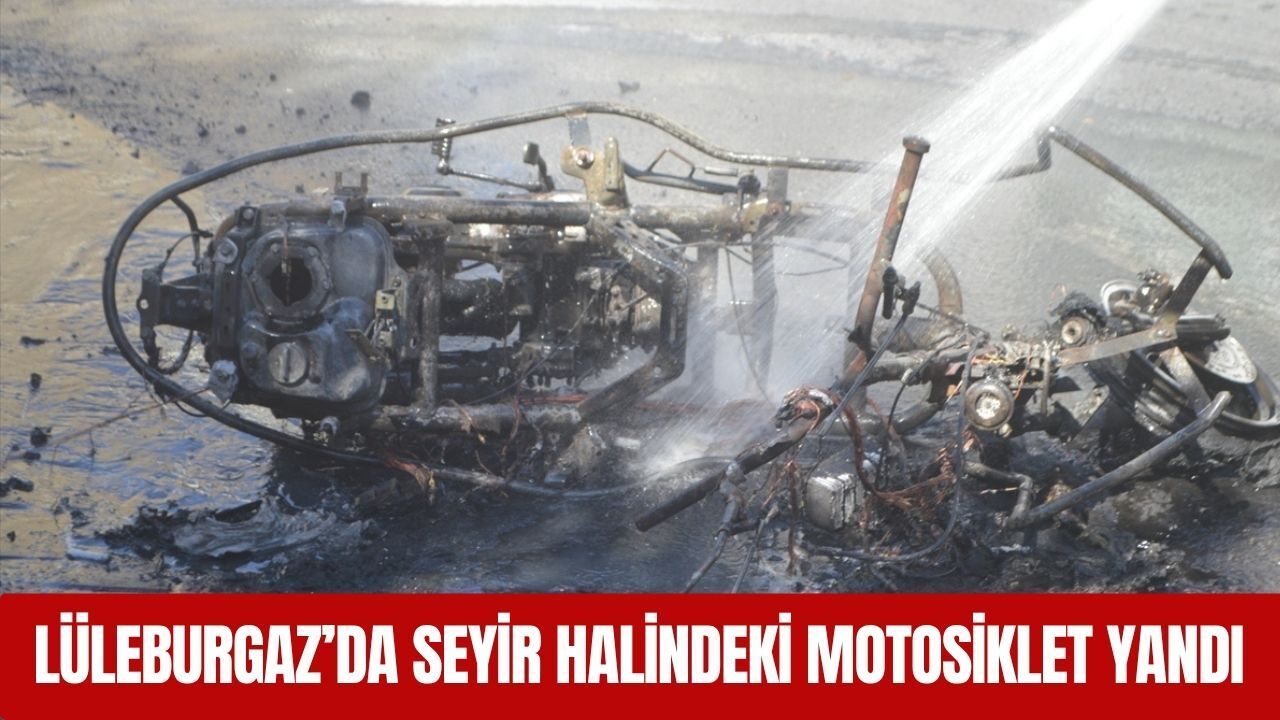 Lüleburgaz'da Seyir Halindeki Motosiklet Alevler Çıkarttı