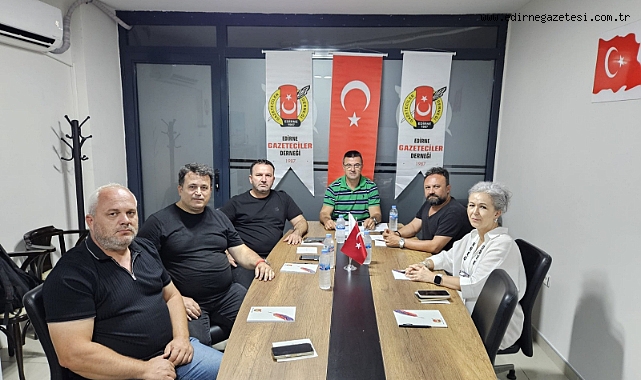 Edirne Gazeteciler Derneği Yeni Ofisinde İlk Toplantıyı Gerçekleştirdi
