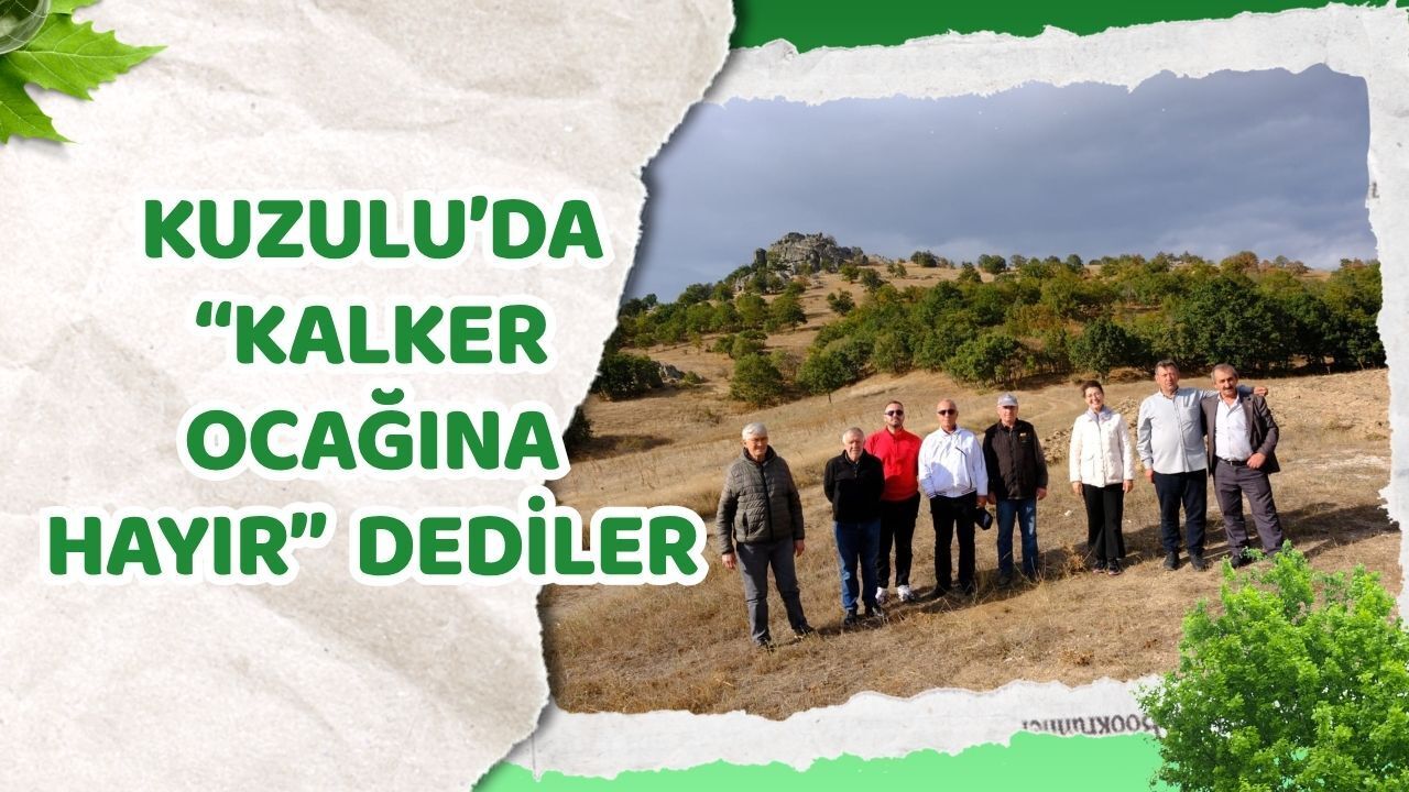 Kuzulu Köyü'nde Kalker Ocağına Karşı Büyük Protesto
