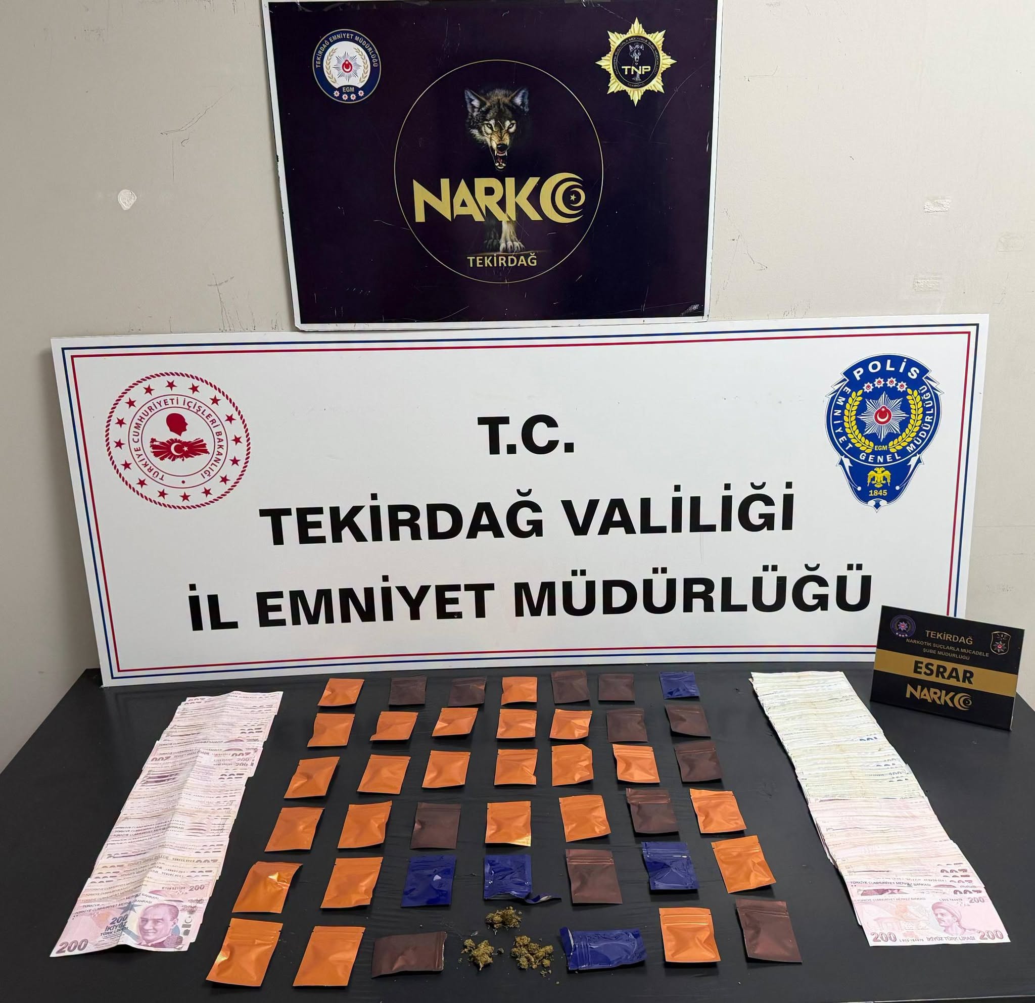 Tekirdağ’da Zehir Tacirlerine Geçit Yok: 182 kişi hakkında işlem!