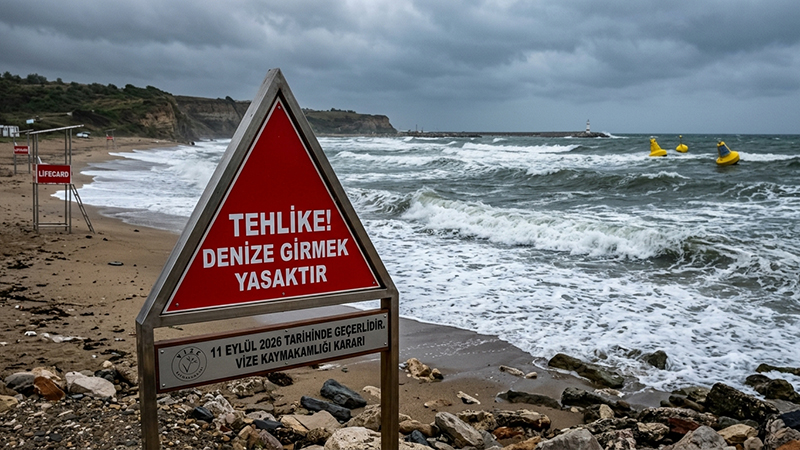 Vize'de Denize Girme Yasağı: Tüm Plajlar 1 Gün Süreyle Kapatıldı