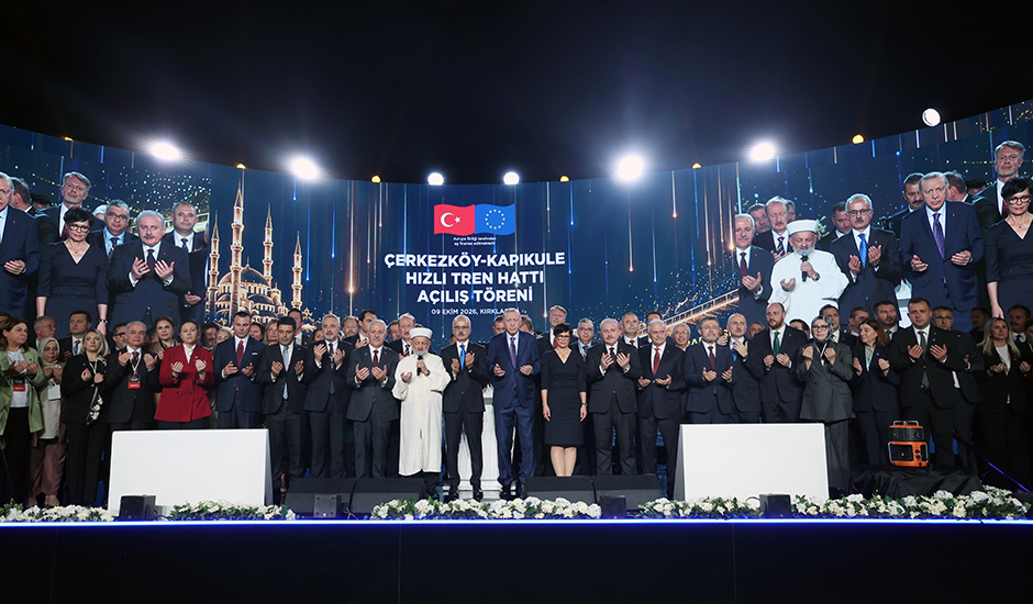 ÇERKEZKÖY-KAPIKULE HIZLI TREN HATTI AÇILDI! ERDOĞAN İLK SÜRÜŞÜ GERÇEKLEŞTİRDİ